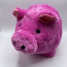 FAB NY Jumbo Plush Piggy Bank~ Hot Pink 14&quot;x10&quot; Hug Me &amp; Fill Me Toy Bank~ EUC - £10.46 GBP