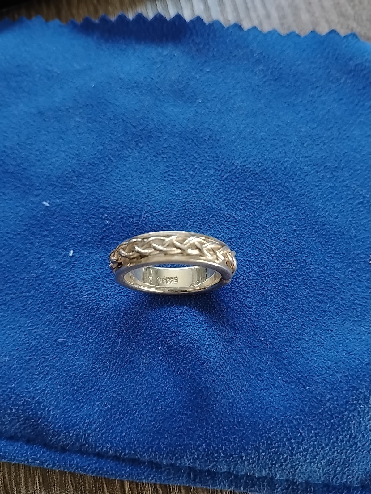 925 Sterling Silver 6 Mm Wide Spinner Ring Size 8 Free Shipping Item image 8