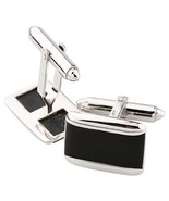 14k White Gold & Onyx Rectangular Bordered Cuff Links - €1.355,76 EUR 14k White Gold & Onyx Rectangular Bordered Cuff Links - €1.355,76 EUR