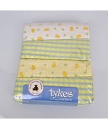 Vintage Carters Baby Tykes Y2K Cotton Flannel Baby Blankets Duck Yellow ... - £31.10 GBP