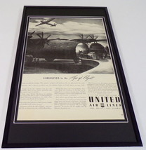 1942 United Airlines Framed 11x17 ORIGINAL Vintage Advertising Poster - £54.50 GBP