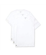 Lacoste men&#39;s essentials 3-pack crew neck t-shirts in White - size L - £37.57 GBP