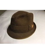 Cool Marathon J.C. PENNEY&#39;s MENS SUEDE HAT SIZE 7 1/8 Brown vintage - $49.49