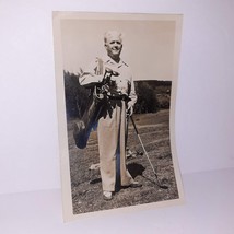 Older Gentleman Man Golfer 1940s GOLF Clubs Vintage Snapshot Photograph 5x7 - £6.22 GBP