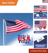 Vivid 3x5 American Flag - Crafted from Heavy Duty PolyMax with  Details - $1,288.86 MXN