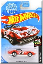 Hot Wheels - &#39;69 Corvette Racer: HW Race Day #8/10 - #175/250 (2019) *Red* - £2.39 GBP