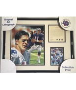 Drew Bledsoe 1996 New England Patriots Framed Lithograph Art Print Photo... - £15.77 GBP