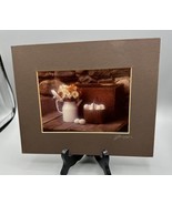 Artwork Framed Photo Cats Playing Porch Beach Sand Washed Frame 12 x 12 ... - £20.53 GBP