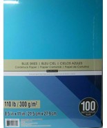 Recollections Cardstock Paper 8 1/2&quot; x 11&quot; 110 lb HEAVYWEIGHT BLUE SKIES - £22.41 GBP