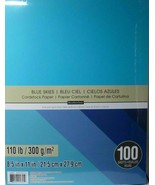 Recollections Cardstock Paper 8 1/2&quot; x 11&quot; 110 lb HEAVYWEIGHT BLUE SKIES - $46.61 CAD