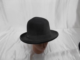 Old Vtg Adam Black Mens Derby Style Hat Usa Medium 7-7 1/8 Fashion Accessories A - £79.12 GBP