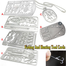 Fishing Gear Credit Card Multi-Tool – Outdoor Camping Equipment Survival... - $245.64 MXN