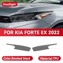 For  FORTE EX 2022 Car Headlight Black TPU Protective Cover Film Front Light Tin - $67.57