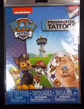Paw Patrol 25 temporary Prism Foil Metallic tattoos pack Made USA - $4.95
