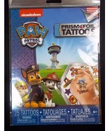 Paw Patrol 25 temporary Prism Foil Metallic tattoos pack Made USA - $94.08 MXN