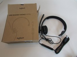Logitech USB Headset Mono H570e Black New Single Ear - $185.16 MXN