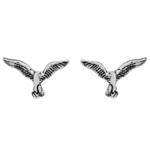 Inspirational Soaring Eagle Bird Sterling Silver Post Stud Earrings - £7.55 GBP