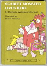 1979 I Can Read Weekly Reader Scarlet Monster Lives Here Sharmat HC BOOK - £10.96 GBP
