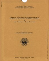 USGS Geologic Map: Parker Quadrangle, Colorado - £9.95 GBP