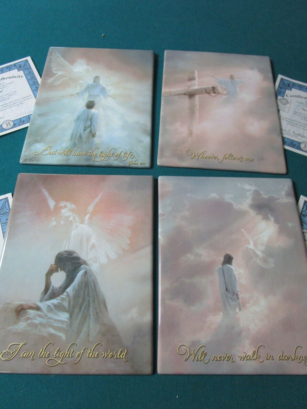 Primary image for DANNY HAHLBOLM ETERNAL LIFE" ART WORK COLLECTOR TILES PLAQUES 9 X 7" NIB