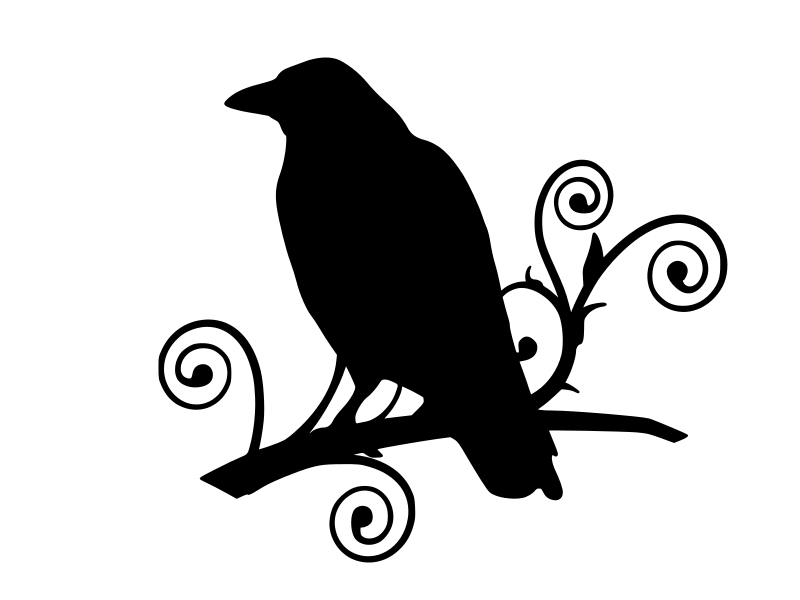 POE RAVEN ON BRANCH Vinyl Decal Car Wall Window Sticker CHOOSE SIZE COLOR - $3.13+