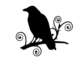 POE RAVEN ON BRANCH Vinyl Decal Car Wall Window Sticker CHOOSE SIZE COLOR - £2.17 GBP+