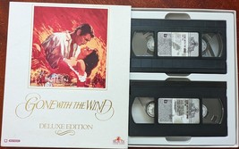 Gone with The Wind VHS, 1990 2-Tape Set Deluxe Edition in Box - £8.89 GBP