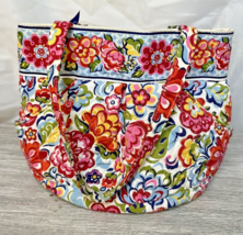 Vera Bradley Morgan Shoulder Bag in &quot;Hope Garden&quot; Pattern Used Quilted T... - £13.82 GBP