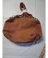 Susan Joy Brown Vegan Leather Hobo Sling Crossbody Purse Bag NWOT - $33.65
