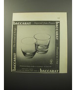 1951 Baccarat Crystal Old-fashioned Glasses Advertisement - £14.55 GBP
