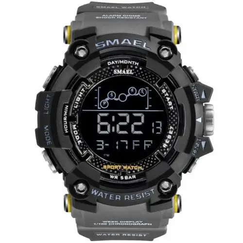 SMAEL Men    Fashion Casual LED Digital Outdoor  Waterproof  Round Dial Electron - £93.19 GBP