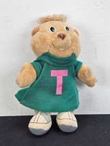 Vintage Alvin And The Chipmunks Plush Theodore Stuffed Animal Green 6&quot; 1987 - £4.64 GBP