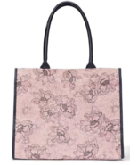 Victoria&#39;s Secret 2024 Pink Floral Large Canvas Tote Bag Limited Edition... - $25.99 CAD