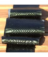 Patent Dark Green Elaphe Snakeskin Snake Skin Hide Leather Craft Supply - $17.33+