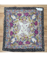 Antique Victorian Style Park Scene Scarf 28.5x30 Dress Horse Carriage Co... - £37.40 GBP