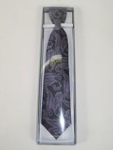 Men's Vito Rofolo Italy Tie Hankie Boxed 100% Silk VR-33 Purple Paisley image 4