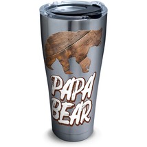 Tervis Papa Bear 30 oz. Stainless Steel Tumbler W/ Lid Dad Father Gift New - £17.68 GBP