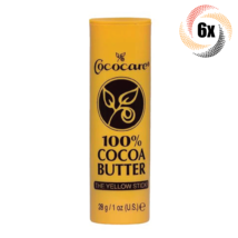 6x Cococare 100% Cocoa Butter Yellow Moisturizer Stick | 1oz | Fast Shipping! - £17.83 GBP