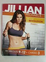 Jillian Michaels Body Revolution Phase 3 Workouts 9-12+CARDIO 3 / 5 Dvd Set Vg+ - £23.98 GBP