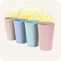 Wheat Straw 4pcs Mug Cups for Water, Coffee, Milk, Juice, Tea,Tooth-brushing - £13.44 GBP