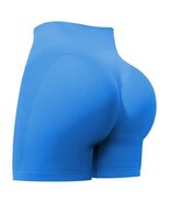 HIGORUN Women&#39;s High Waisted Seamless Workout Shorts Dark Blue Size L - €13,51 EUR