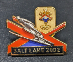 Ski Jump - 3D Layered - 2002 Salt Lake Olympics - Lapel Backpack Hat Pin - £9.48 GBP