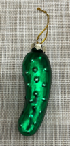 Vintage Handblown Green Pickle Christmas Ornament! Ships Fast! - $14.50