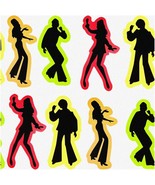 Retro Disco Dance Cutouts - 12-Piece 70s &amp; 80s Silhouette Wall Stickers:... - $34.32 CAD