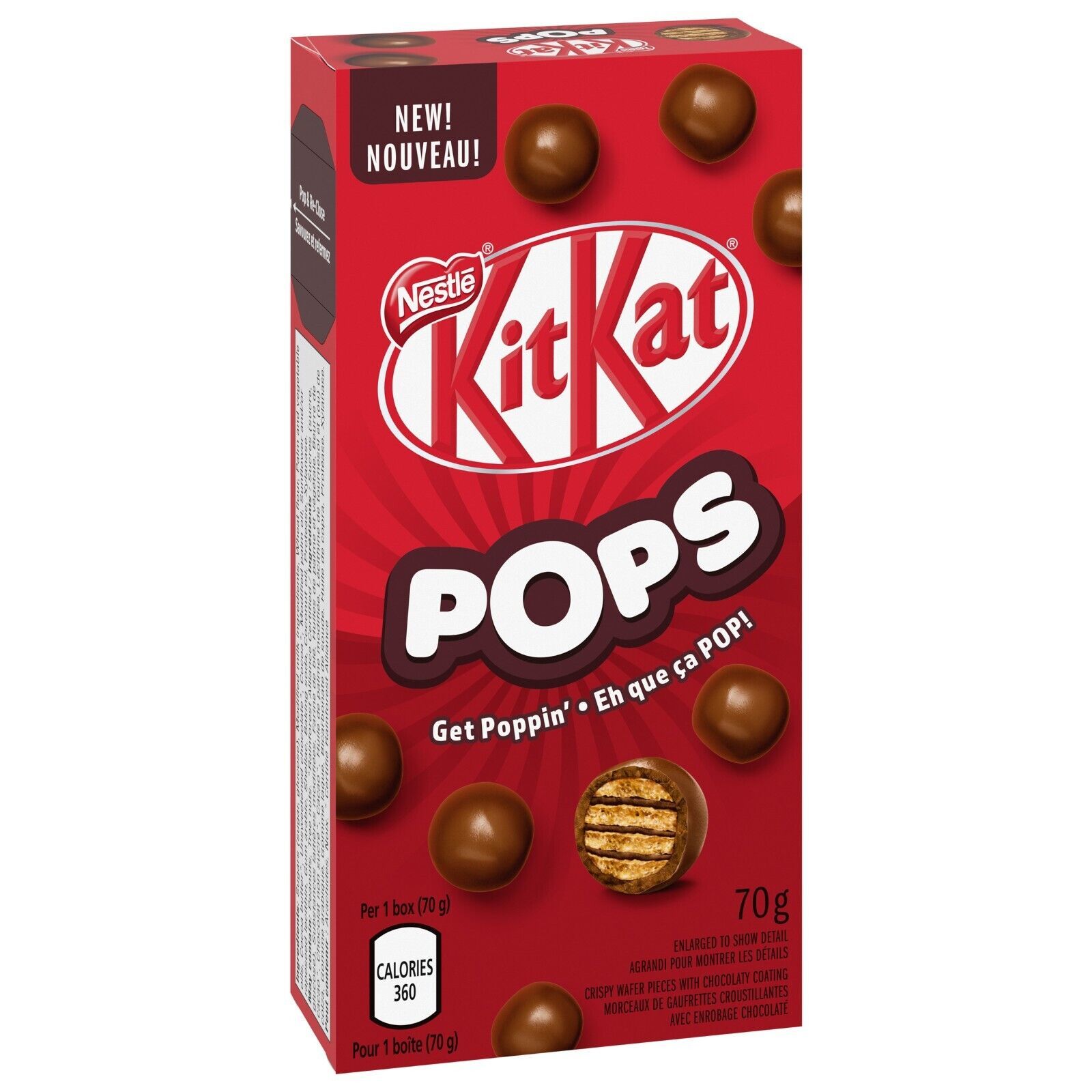 Primary image for 24 Boxes of KitKat Pops Milk Chocolaty Snacks 70g Each - Canadian -Free Shipping