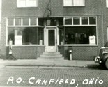 RPPC Canfield Ohio OH Post Office Street View UNP Postcard - $39.75