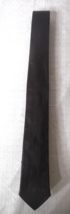 Vintage St Honore Dark Brown Leather Unisex Skinny Tie 50&quot; Long - £17.36 GBP