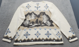 Vintage Alfred Dunner Sweater Womens Large Multi Knit Fair Isle Christmas Winter - £17.26 GBP