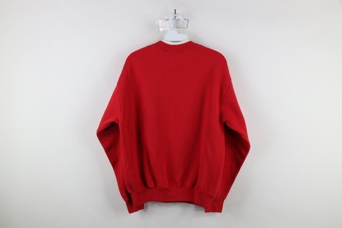 Vintage 90s Orvis Womens Medium Faded Christmas Polar Bear Sweatshirt Red USA Item image 9