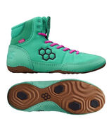 NWOB Rudis Colt 3.0 Wrestling Shoes Teal Pink RUDNC1006 Lace up Youth Si... - €51,51 EUR